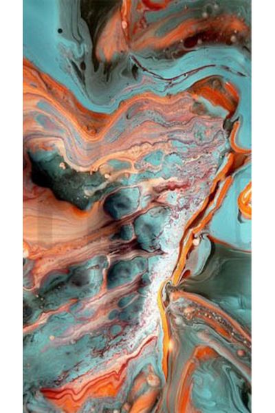 pixartsanat Orange Green Marble Pattern Pixart Art Diamond Mosaic Painting Diamond Türkiye 40*60