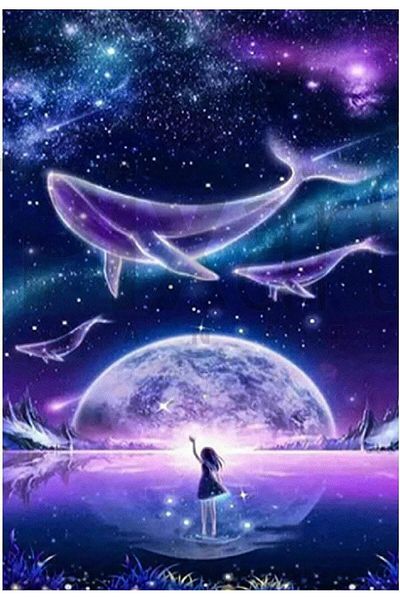 pixartsanat Flying Whales 30*40cm