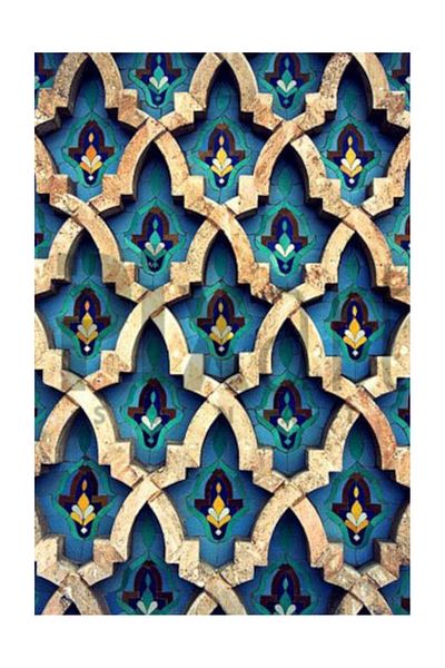 pixartsanat Pixart Blue Patterned Diamond Mosaic Diamond Wall - Turkey 43*74