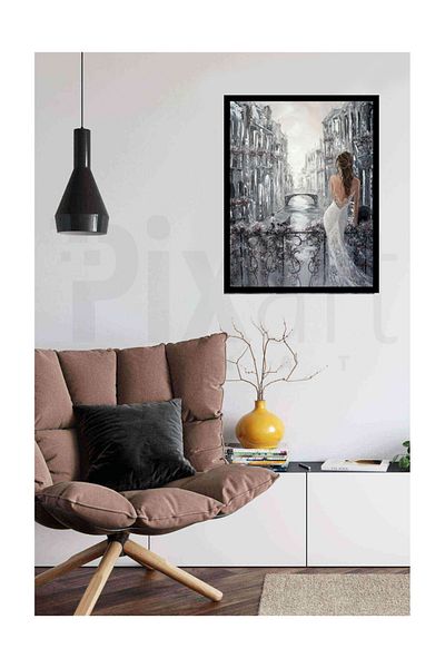 pixartsanat Grey Beauty Pixart Art Diamond Mosaic Painting Diamond Turkey 64*84