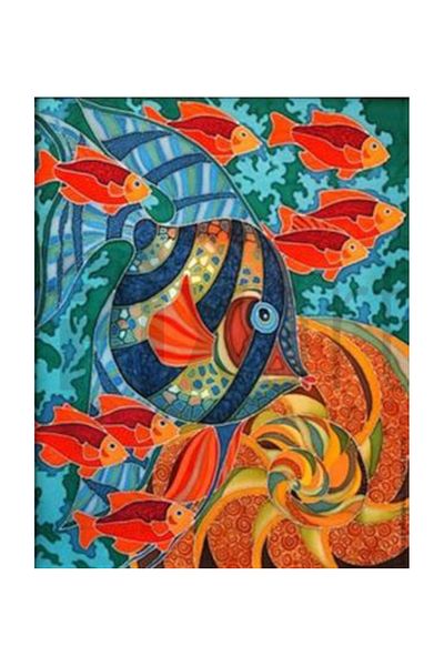 pixartsanat Fishes Pattern Pixart Art Diamond Mosaic Painting Diamond Turkey 53*66