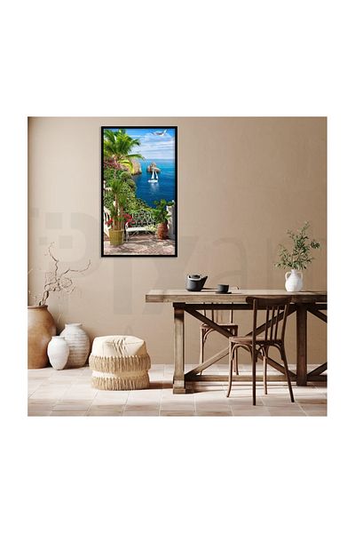 pixartsanat Seashore Pixart Art Diamond Mosaic Painting Diamond Turkey 41*69