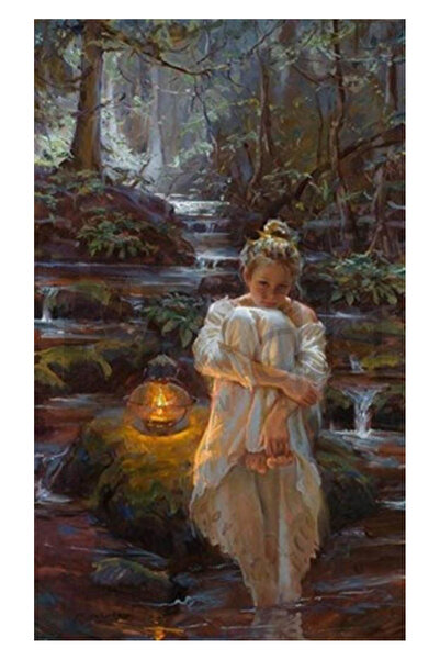 pixartsanat Fener Ve Kız Pixart Sanat Elmas Mozaik Tablo Diamond Türkiye 41*66
