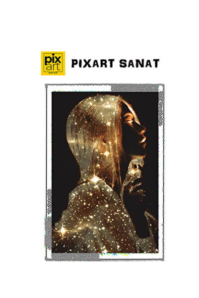 pixartsanat Işıklı Kadın Pixart Sanat Elmas Mozaik Tablo Diamond Türkiye 40*60
