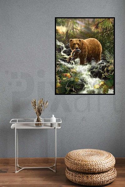 pixartsanat Bears 30x40 cm PixArt Art Diamond Mosaic Painting Diamond Turkey