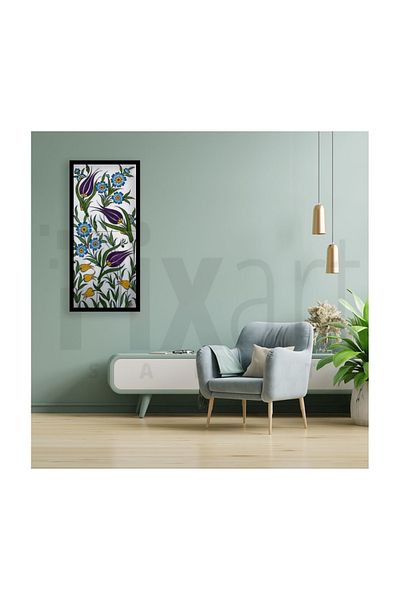 pixartsanat Purple Tulips Pixart Art Diamond Mosaic Painting Diamond Turkey 25*50