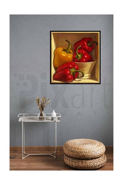 pixartsanat Peppers PixArt Art Diamond Mosaic Painting Diamond Turkey 43*46