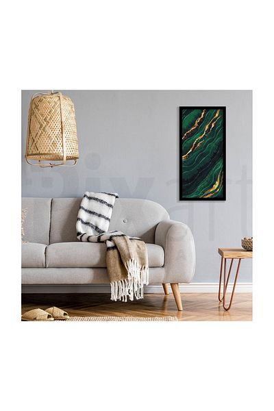 pixartsanat Green Gold Gold Pattern Pixart Art Diamond Mosaic Painting Diamond Türkiye 37*69