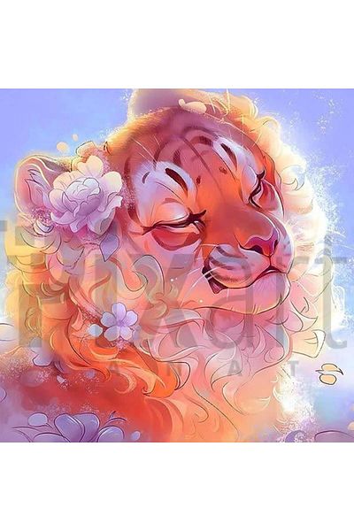 pixartsanat Baby Tiger 35*35cm Turkey Pixart Art Diamond Mosaic Painting Diamond Turkey