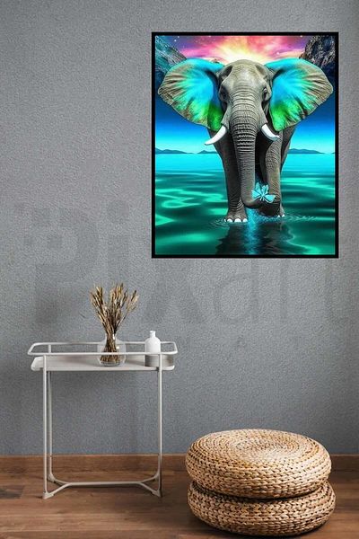 pixartsanat Elephant 5d 30*40 Cm Pixart Art Diamond Mosaic Painting Diamond Turkey