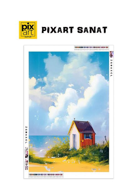 pixartsanat Tiny Hut 30x40 PixArt Art Diamond Mosaic Painting Diamond Türkiye