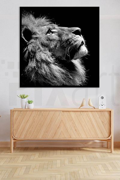 pixartsanat Lonely Lion 40 *40 Cm Pixart Art Diamond Mosaic Painting Diamond Turkey