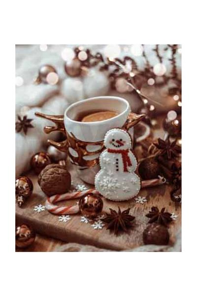 pixartsanat Winter Coffee Pixart Art Diamond Mosaic Painting Diamond Turkey 41*51