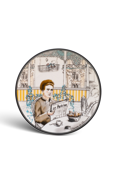 Somnia Edebiyatın Ilham Veren Kadınları- Simone De Beauvoir Pasta Tabağı