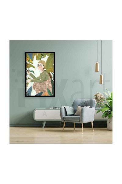 pixartsanat Woman Pruning a Tree Pixart Art Diamond Mosaic Painting Diamond Turkey 40*60