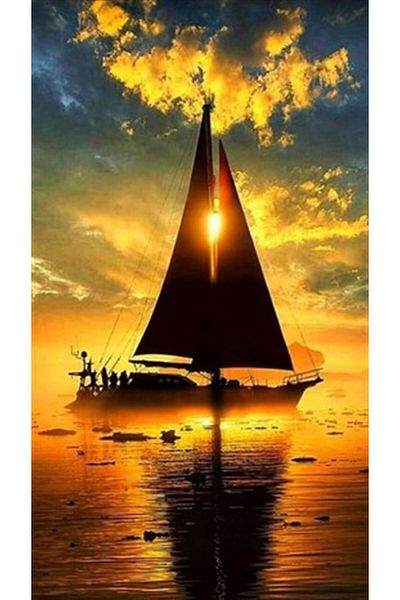 pixartsanat Sunset From The Sails Pixart Art Diamond Mosaic Painting Diamond Turkey 51*89