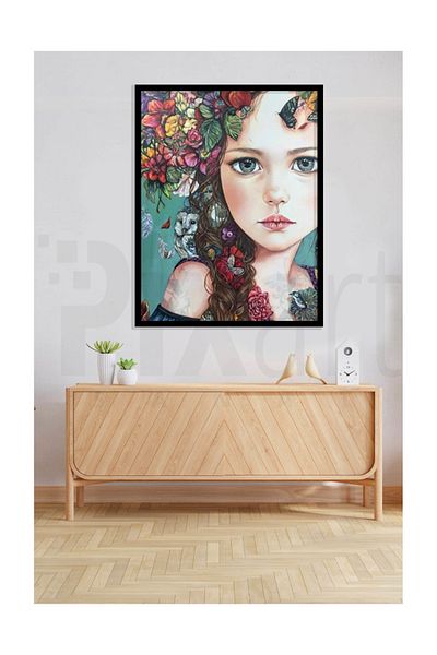 pixartsanat Ivy in Hair Pixart Art Diamond Mosaic Painting Diamond Turkey 46*56