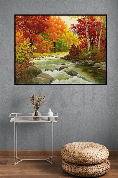 pixartsanat River Stream 30*40 PixArt Art Diamond Mosaic Painting Diamond Turkey