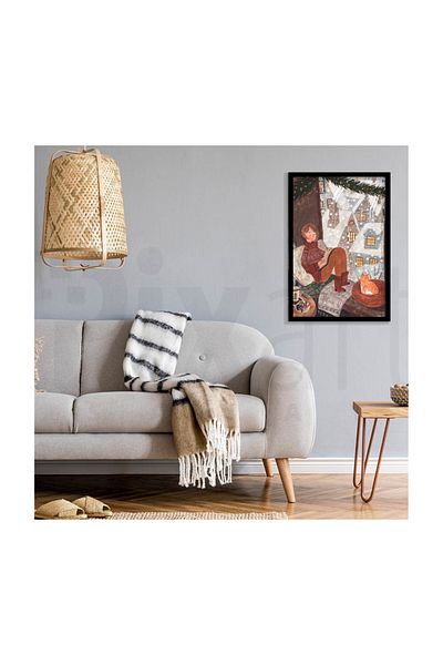 pixartsanat Winter Landscape And Books Pixart Art Diamond Mosaic Painting Diamond Türkiye 43*50
