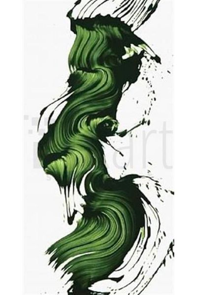 pixartsanat Green Brush Strokes Pixart Art Diamond Mosaic Painting Diamond Türkiye 35*68