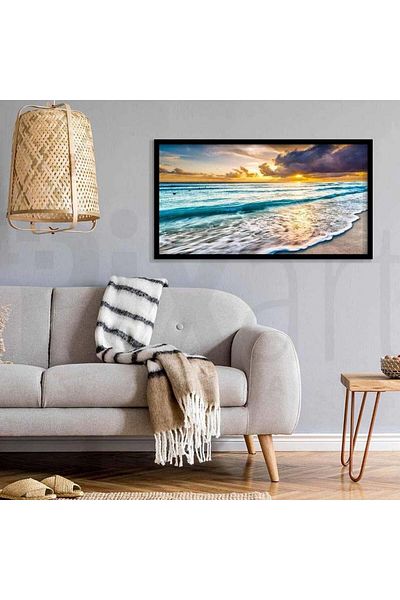 pixartsanat Big Sea, Beach Sunset 28 *40 Cm Pixart Art Diamond Mosaic Painting Diamond Turkey