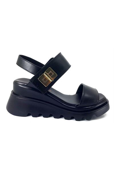 ALBİNİ Albini 10401 Sandale de zi cu zi pentru femei din piele naturală-negru