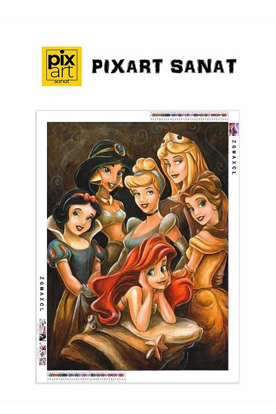 pixartsanat Princesses 40x60 PixArt Art Diamond Mosaic Painting Diamond Turkey