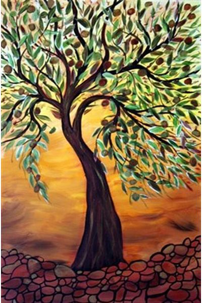 pixartsanat Stone Olive Tree on Earth Pixart Art Diamond Mosaic Painting Diamond Turkey 50*73