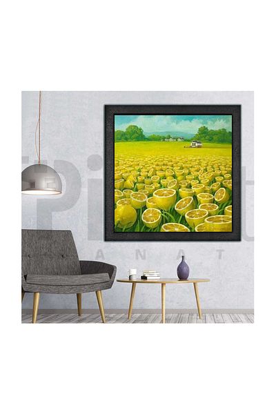pixartsanat Lemon Garden Pixart Art Diamond Mosaic Painting Diamond Turkey 56*51