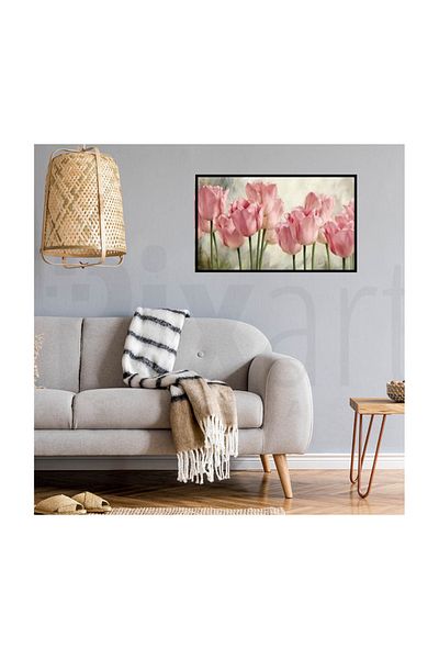 pixartsanat Powder Pink Tulips Pixart Art Diamond Mosaic Painting Diamond Turkey 73*50