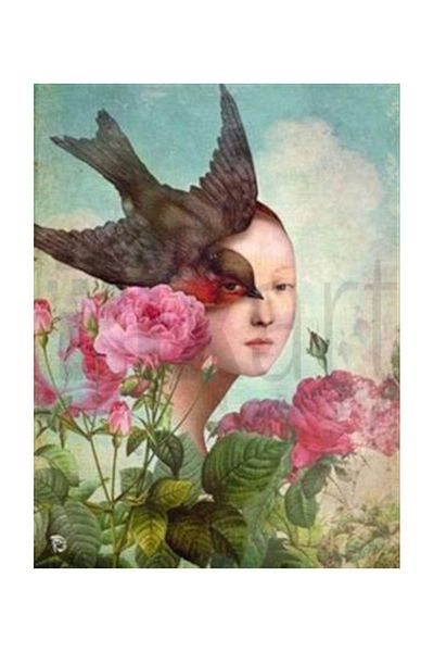 pixartsanat Girl And Bird Eye Pixart Art Diamond Mosaic Painting Diamond Türkiye 45*58