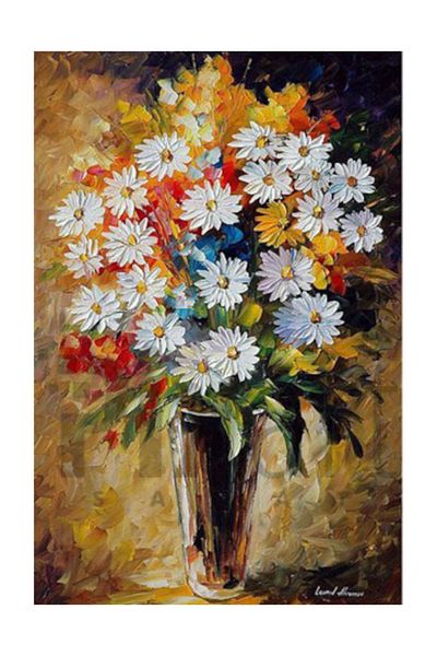 pixartsanat Daisies in a Vase Pixart Art Diamond Mosaic Painting Diamond Turkey 40*60