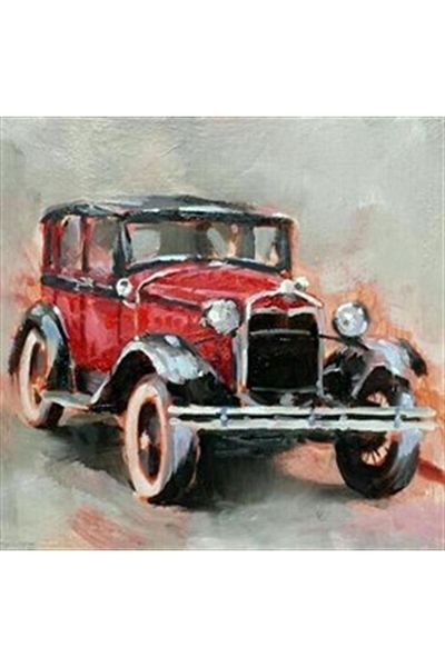 pixartsanat Red Car Pixart Art Diamond Mosaic Painting Diamond Turkey 53*53
