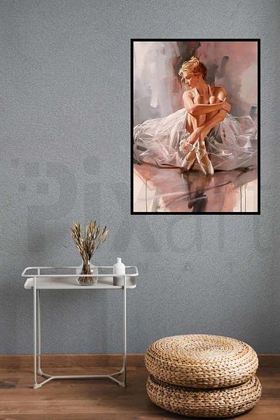 pixartsanat Ballerina - 30 X 40 Cmpixart Art Diamond Mosaic Painting Diamond Turkey
