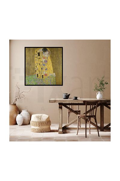 pixartsanat Gustav Klimt Kiss Pixart Art Diamond Mosaic Painting Diamond Türkiye 48*51