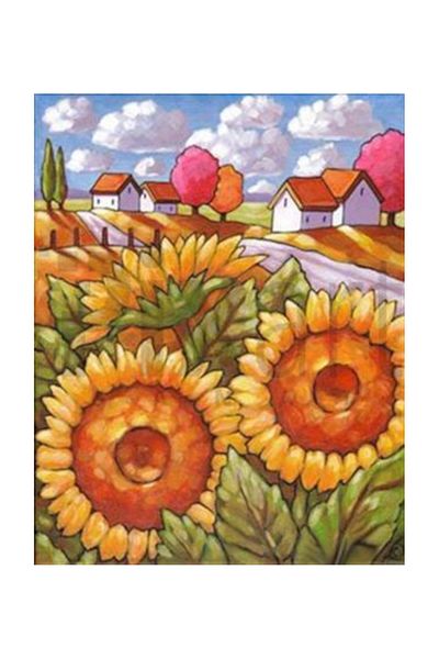 pixartsanat Tiny Sunflower Town Pixart Art Diamond Mosaic Painting Diamond Turkey 42*52