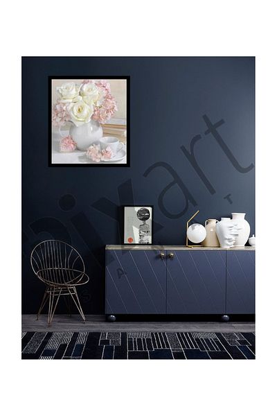 pixartsanat The Most Beautiful Way of White Pixart Art Diamond Mosaic Painting Diamond Turkey 48*53