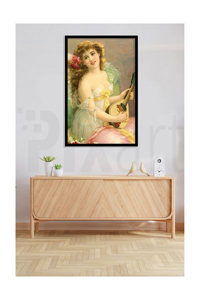 pixartsanat Woman Playing An Instrument Pixart Art Diamond Mosaic Painting Diamond Turkey 40*60