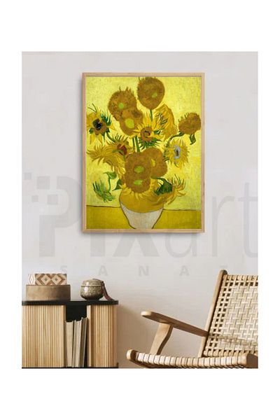 pixartsanat Vincent-van-gogh-sunflowers 40x60 Diamond Mosaic Painting