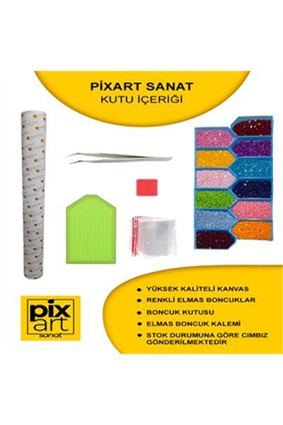pixartsanat Orange State of the Forest in the Autumn Pixart Art Diamond Mosaic Painting Diamond Turkey 37*57
