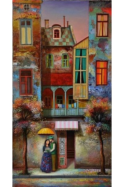 pixartsanat Peaceful Neighborhood 33x60 PixArt Art Diamond Mosaic Painting Diamond Türkiye