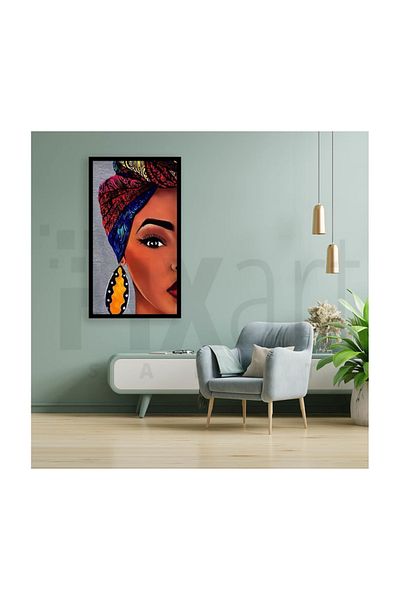 pixartsanat Colorful Woman Pixart Art Diamond Mosaic Painting Diamond Türkiye 25*53