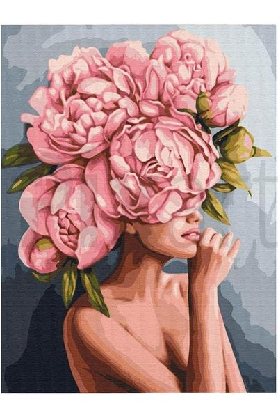pixartsanat 30 X 40 Cm, Woman with Floral Hair Pixart Art Diamond Mosaic Painting Diamond Turkey