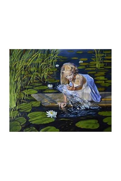 pixartsanat Girl in the River Pixart Art Diamond Mosaic Painting Diamond Türkiye 70*60