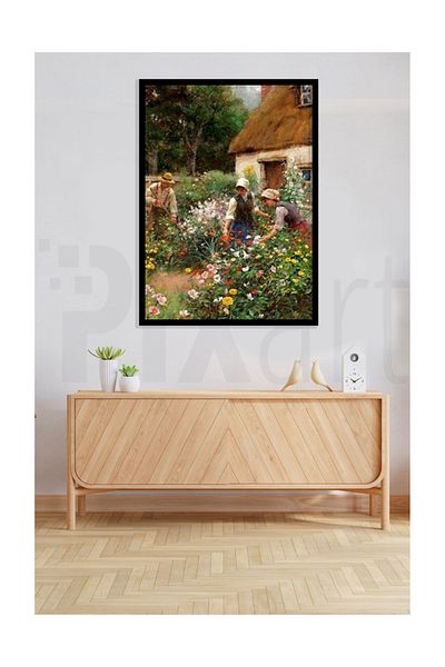 pixartsanat Flowers in the Garden Pixart Art Diamond Mosaic Painting Diamond Turkey 48*66