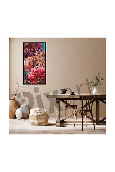 pixartsanat Carnation And Rose Pixart Art Diamond Mosaic Painting Diamond Turkey 40*57