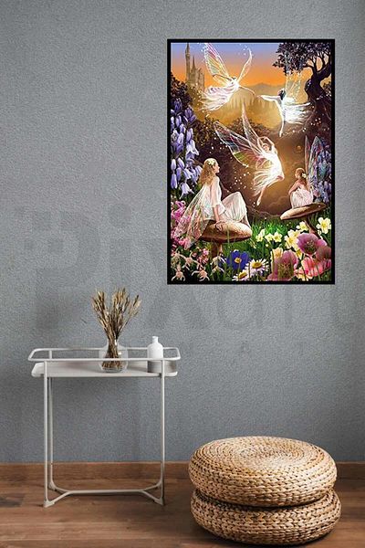 pixartsanat 30 x 40 cmnight elf PixArt Art Diamond Mosaic Painting Diamond Turkey