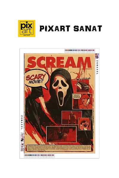 pixartsanat Scream Comics 40x50 PixArt Art Diamond Mosaic Painting Diamond Turkey