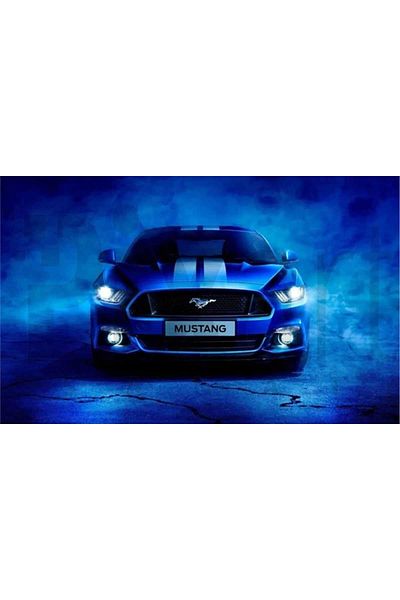 pixartsanat Navy Blue Mustang 50x25 PixArt Art Diamond Mosaic Painting Diamond Turkey