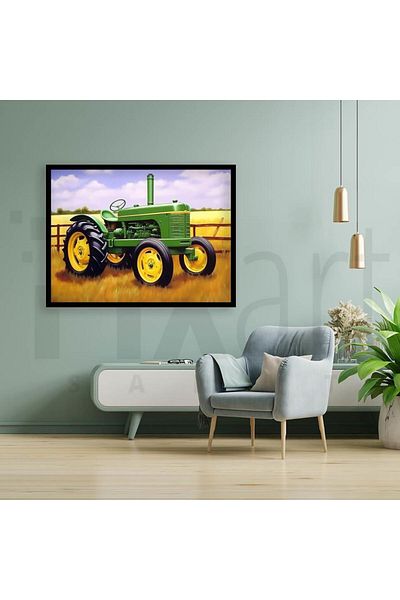 pixartsanat Tractor 30*40 Cm Pixart Art Diamond Mosaic Painting Diamond Turkey